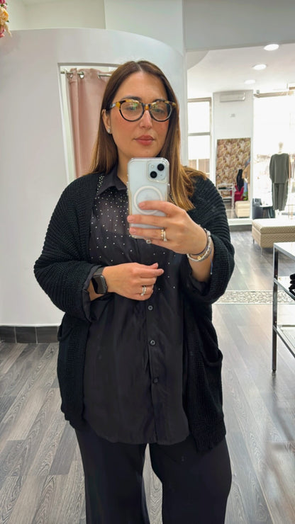 Camicia con strass 0188