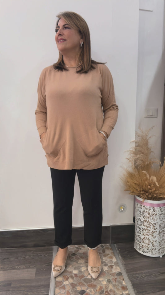 Maglione con tasche 0114