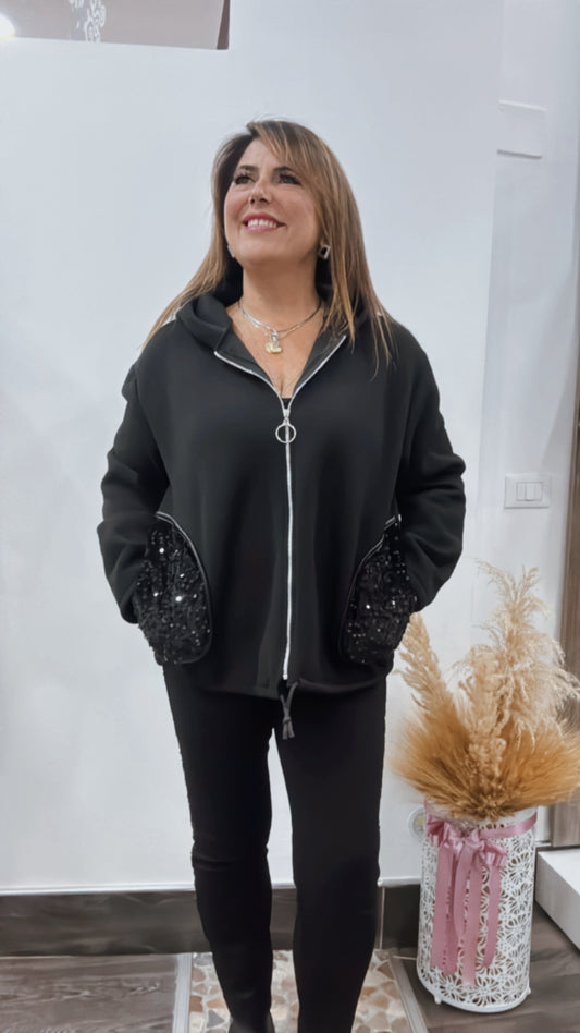 Felpa con paillettes 0144