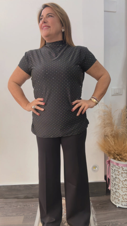 Maglietta strass 0100