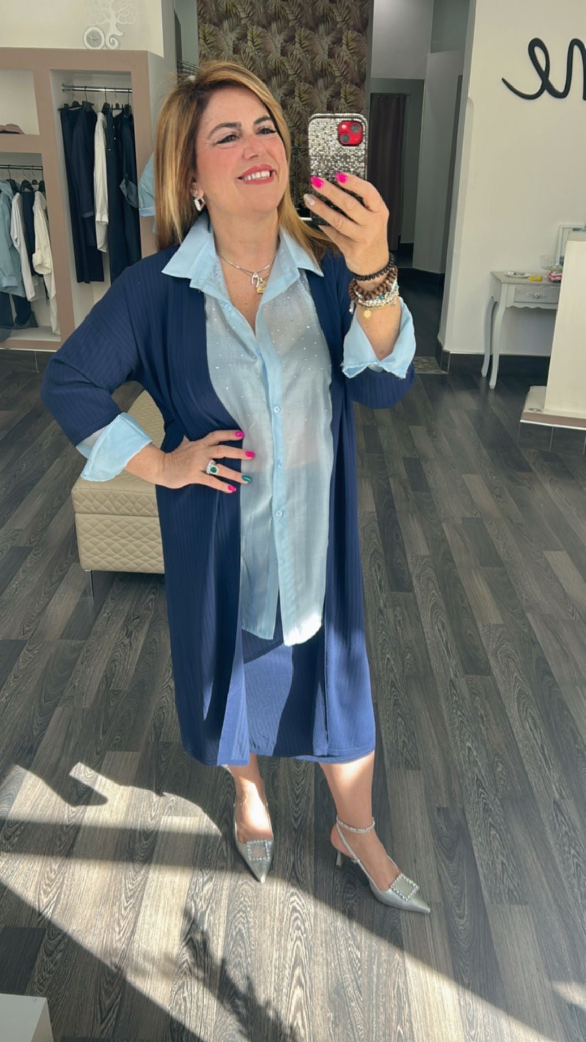 Camicia con strass 0188