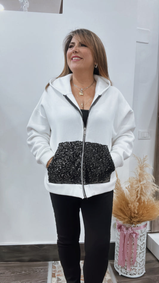 Felpa con paillettes 0140