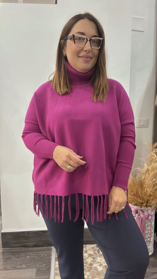 Maglione con frange 0127