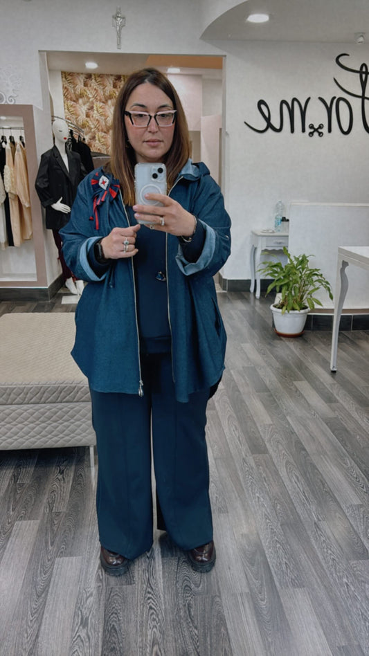 Spolverino lungo jeans 0157