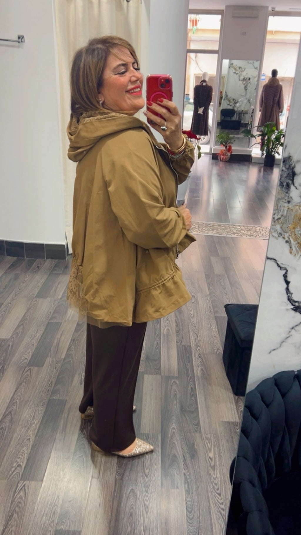 Giacca over con pizzo 323