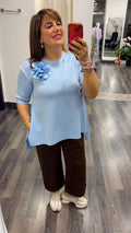 Maglia con fiore 370