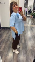 Maglia con fiore 370