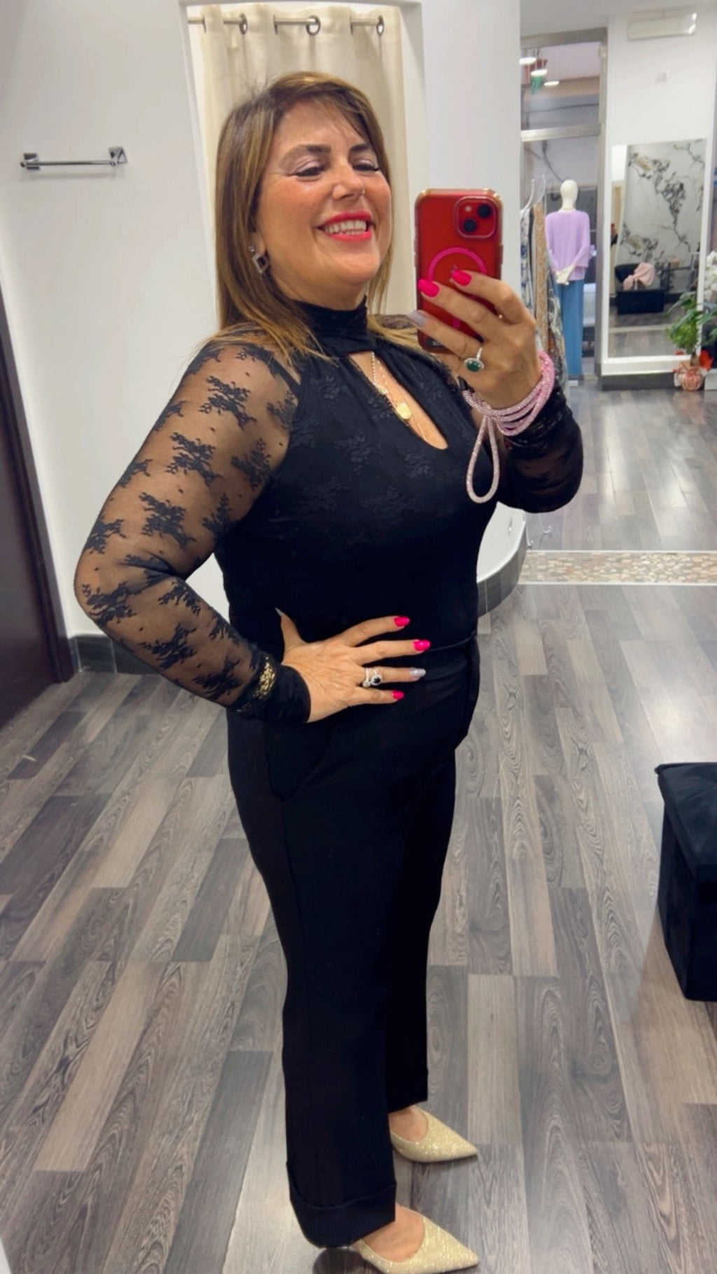 Casacca body pizzo 368
