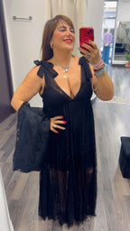 Abito lungo pizzo 386